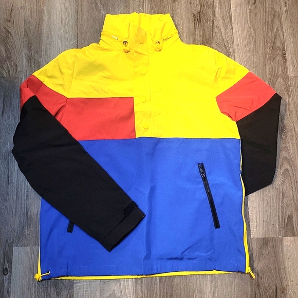 Forever21 color block wind breaker pullover jacket
